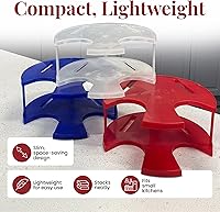 Vista 6 de DoubleWave Mini apilador de platos de microondas de 2 niveles para microondas pequeños, sin BPA, apilador de platos fríos para microondas