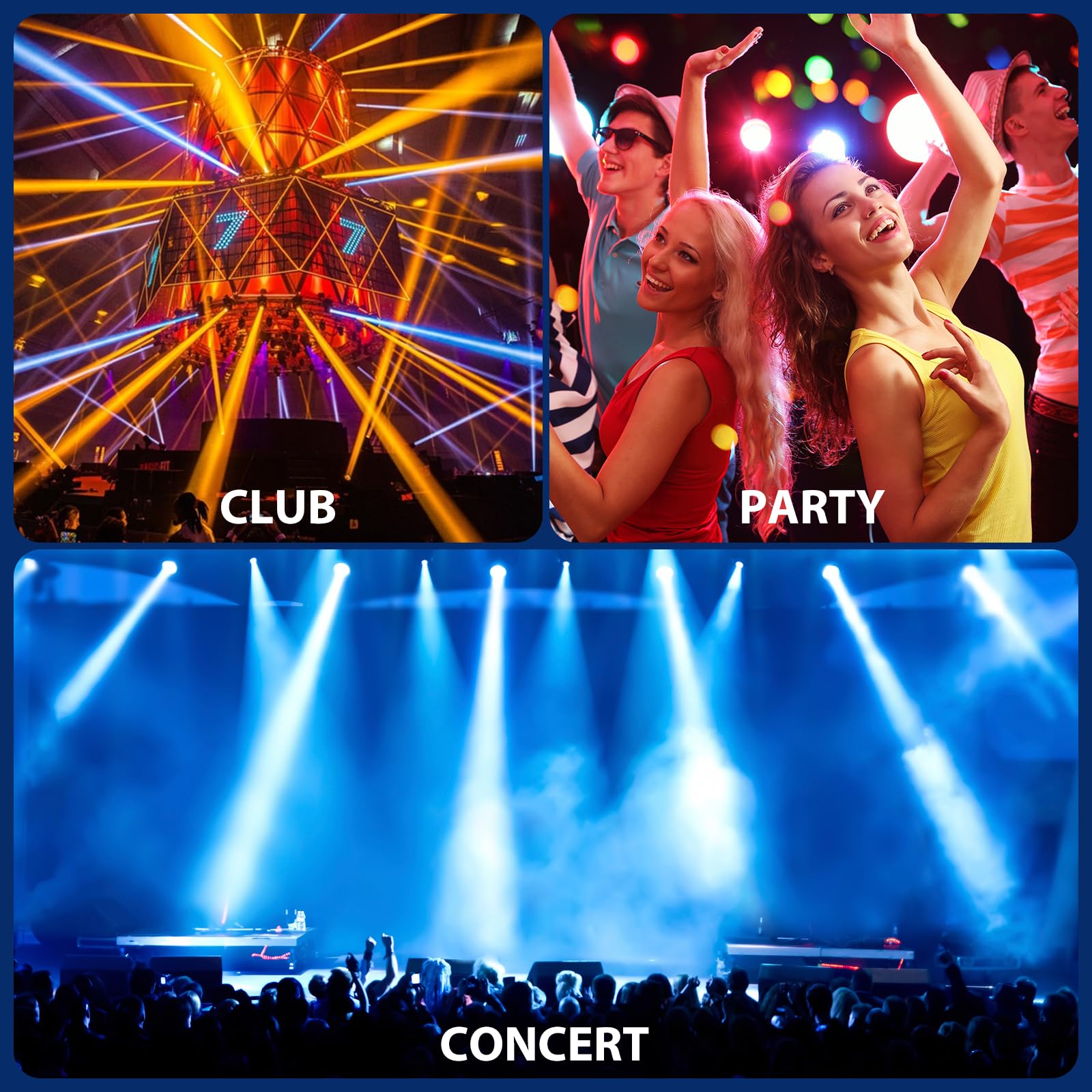 2 unités 150W Lyre LED Spot Lumière Disco DJ Luminaires à Tête Rotative pour Scène avec Prisme Effet Pour Fête, Noël, Halloween, Spectacle, Bar, Club
