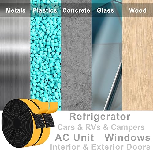Miniatura 8 de Burlete aislante de ventana de celda cerrada, cinta aislante para puerta, burlete insonorizado de puerta, cinta adhesiva de espuma para juntas,