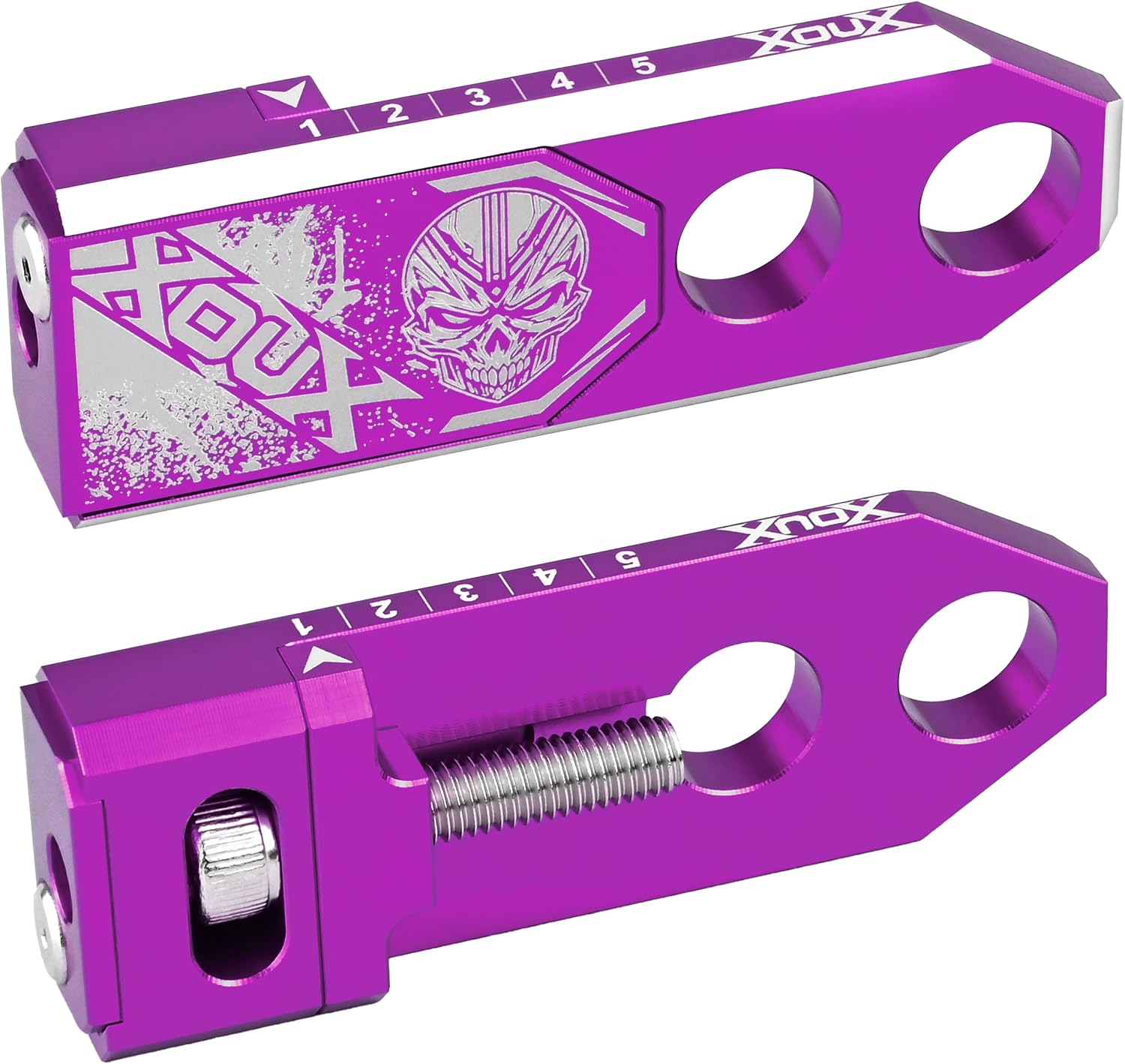 Reaper BMX Chain Tensioners 3/8" 10mm AXLE Pair, Purple
