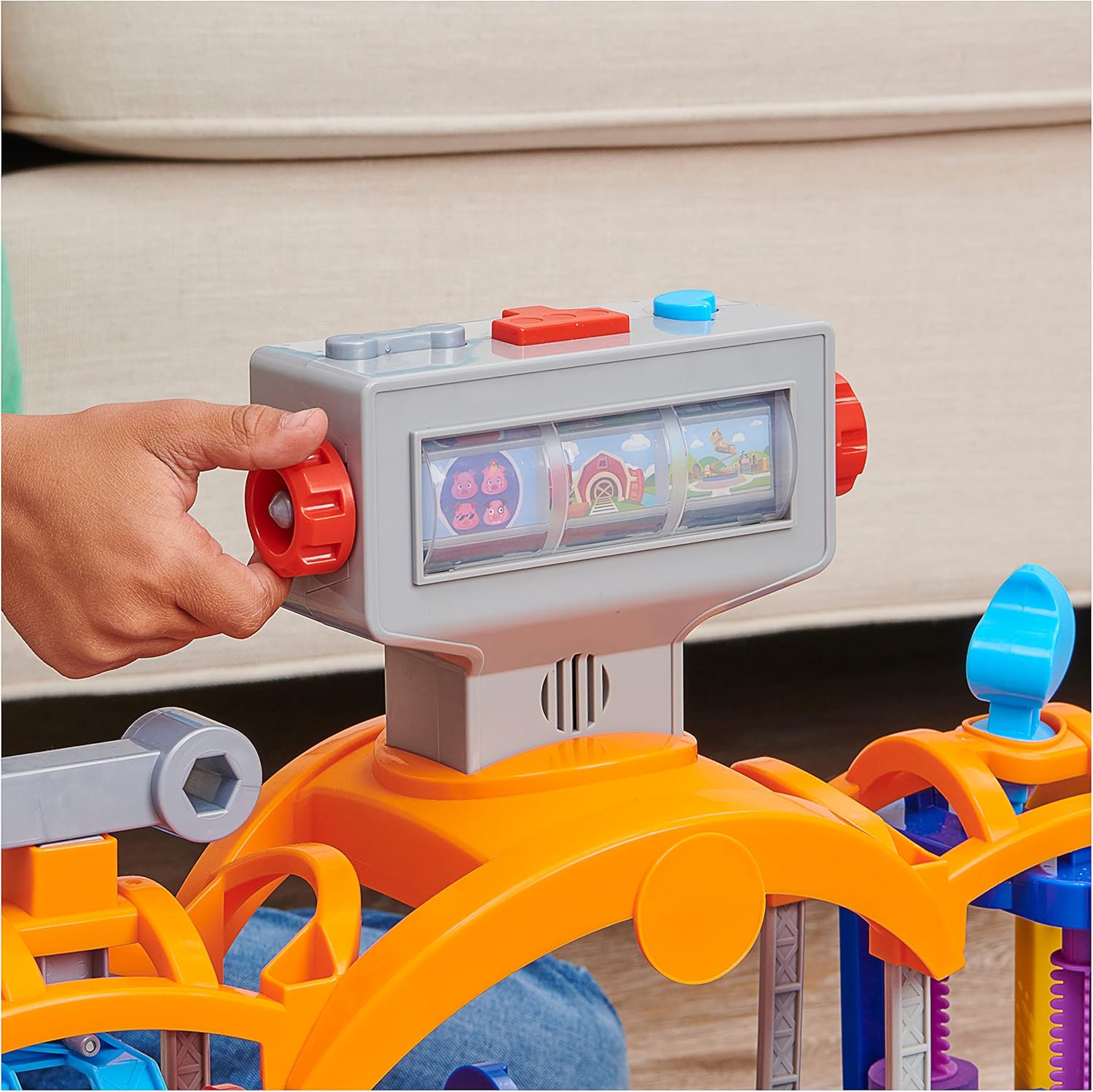 Mighty Express, Mission Station Playset with Exclusive Freight Nate Toy Train, Lights and Sounds