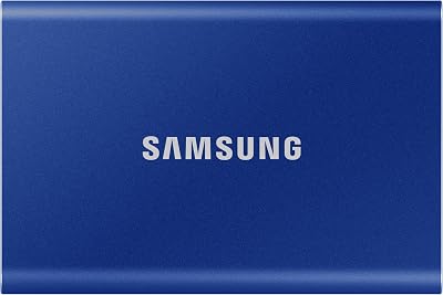 Samsung T7 Portable SSD – 1 TB – USB 3.2 Gen.2 External SSD Indigo Blue (MU-PC1T0H/WW)