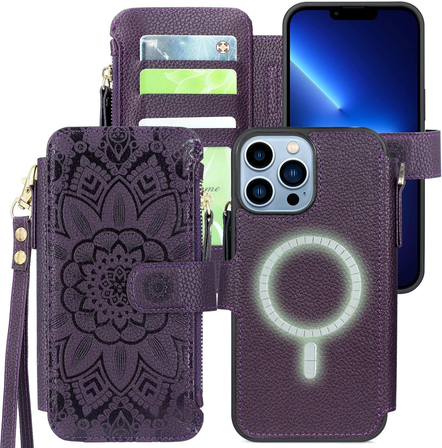 Harryshell Compatible with iPhone 13 Pro Max Case Wallet