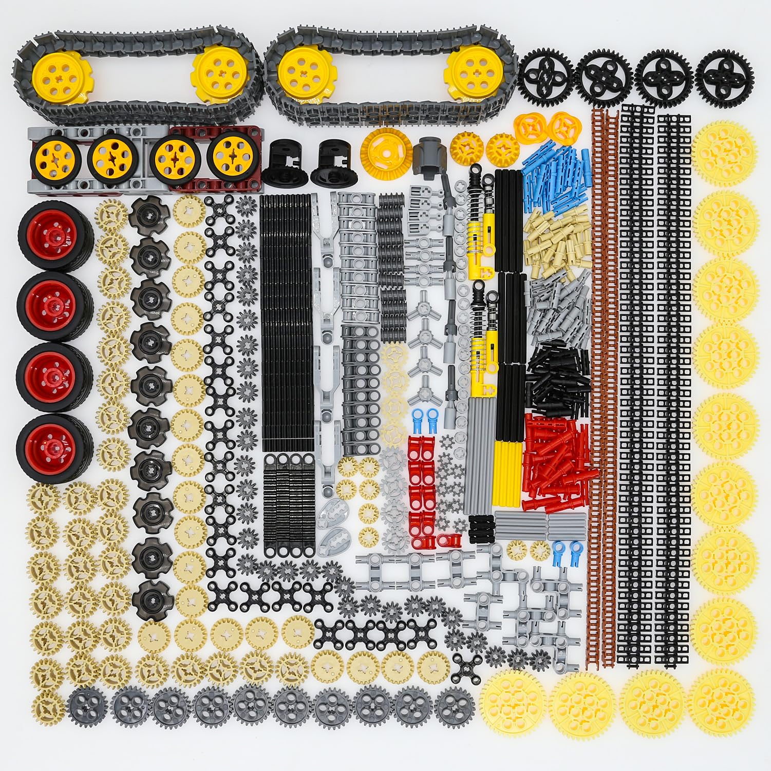 Kit di parti di costruzione Habow serie tecnologia 862 pezzi, include ingranaggi, assi, perni, connettori, ecc., Compatibile con marche di mattoni mainstream, pacchetto di accessori per MOC.