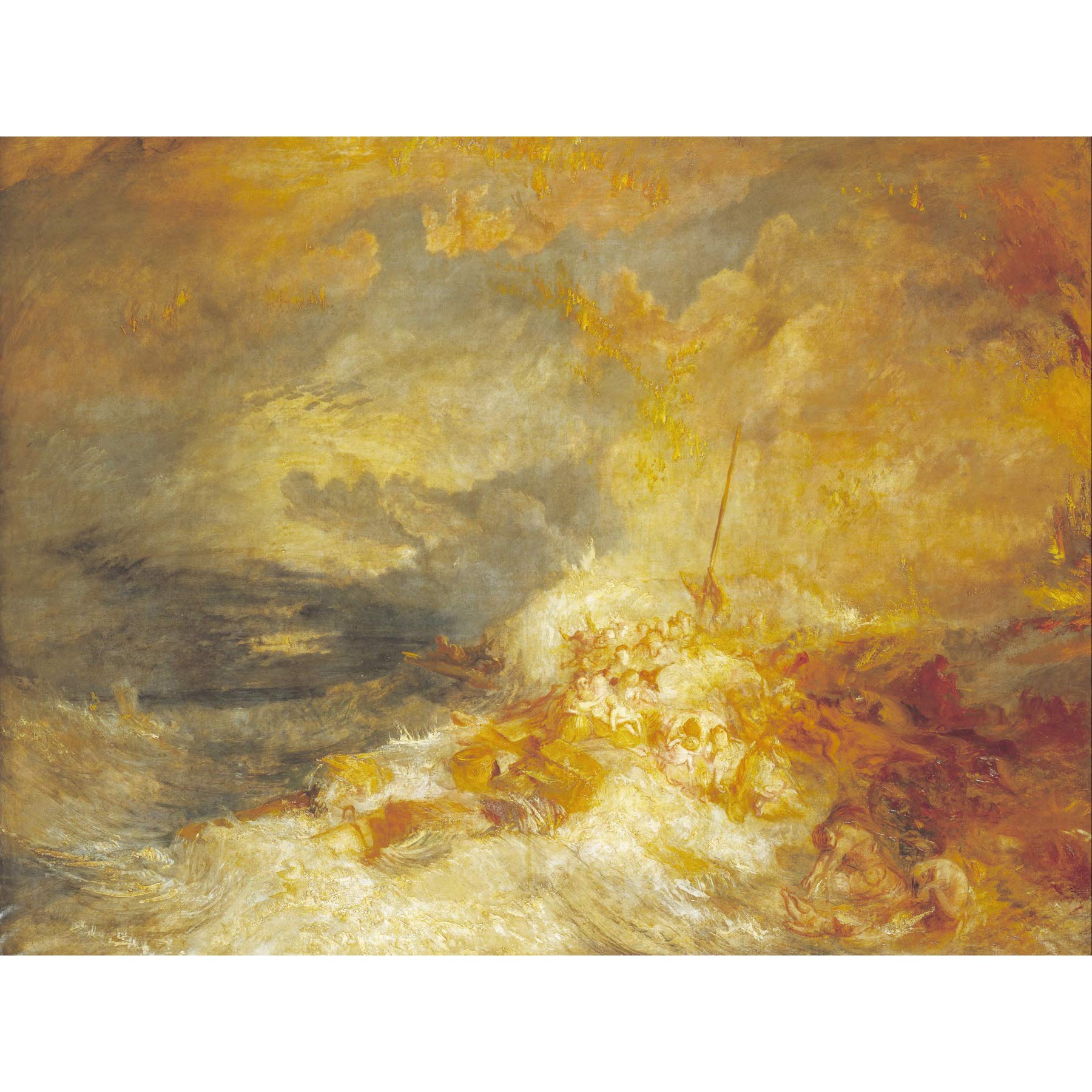 Turner A Disaster At Sea Large Wall Art Print Canvas Premium Poster Mural