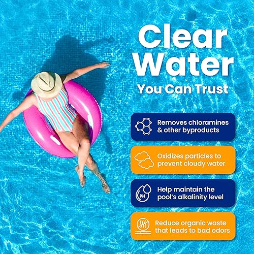 Miniatura 4 de Pool Shark Amortiguador de piscina de hipoclorito de calcio al 68% para piscinas, paquete de 24 gránulos de cloro, bolsas de 1 libra, tratamiento de
