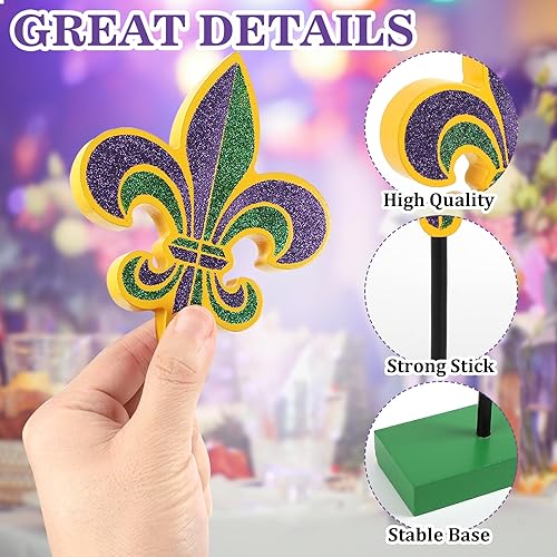 Miniatura 5 de Hedeey Decoración de bandeja escalonada del día de San Patricio, juego de trébol de madera de 3 piezas, verde oscuro (base de 3.1 x 1.7 pulgadas,