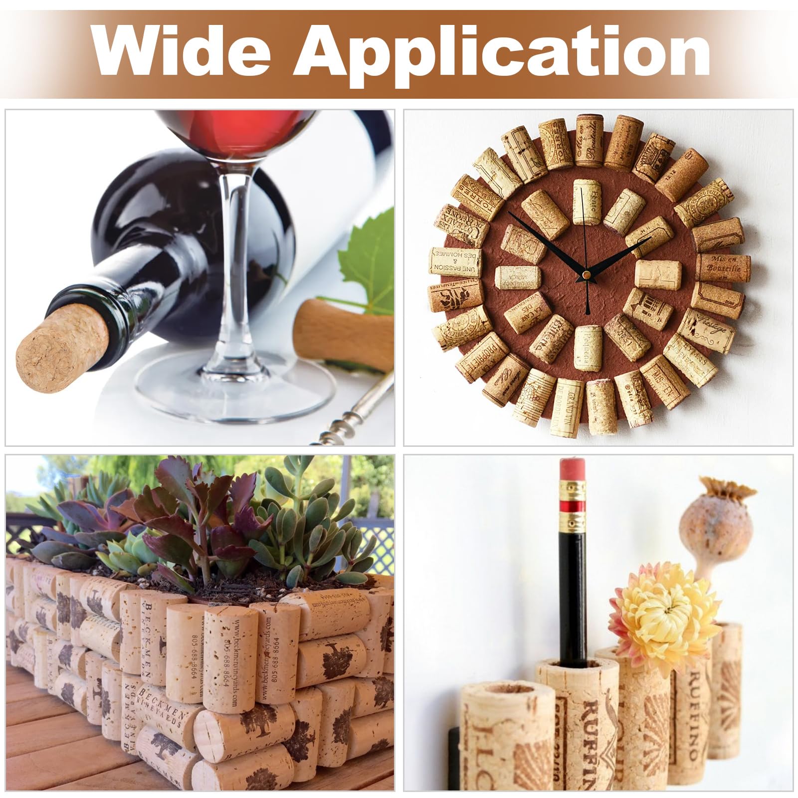 30 Corchos de Madera 21x40 mm, Tapones Naturales para Botellas, Manualidades, Decoración, Bricolaje y Artesanía