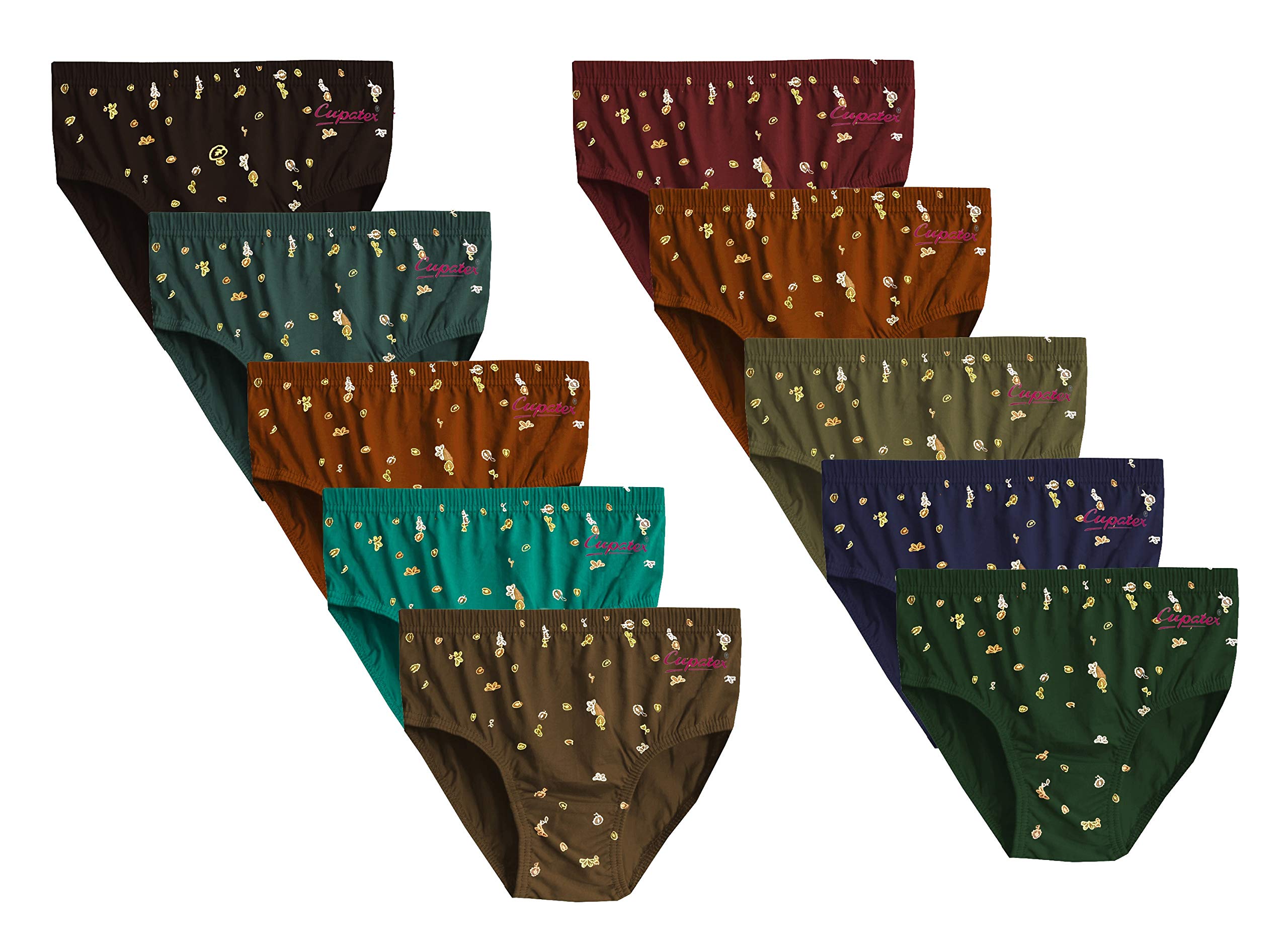 Clever CreationsCupatex Cotton Hipster Panties(Pack of 10) Multicolour