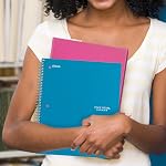 Five Star 5-Subject Spiral Notebook + Study App, 8.5" x 11" Sheet Size, College Ruled, 400 Pages/200 Sheets, Wirebound, Poly Cover, Assorted Poly Colour Covers, 1 Notebook, Colour May Vary (06046)