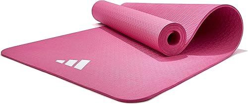 Vista 13 de adidas Yoga Mat - Eco Friendly - Non Slip, Durable Textured Surface, 8mm rubí (Mystery Ruby)