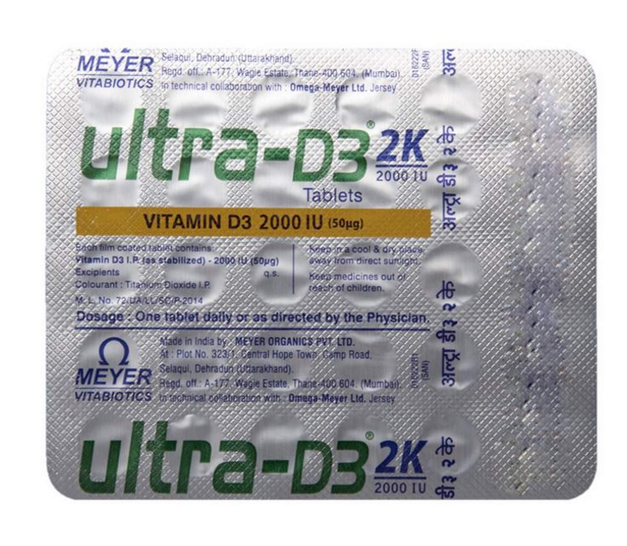 Ultra-D3 2000 Iu - Strip of 30 Tablets