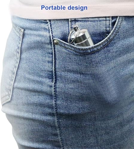 Miniatura 8 de Floor88 - Paquete de 2 pastilleros portátiles, 5 compartimentos, pastillero de aleación de aluminio, organizador de medicamentos impermeable, mini