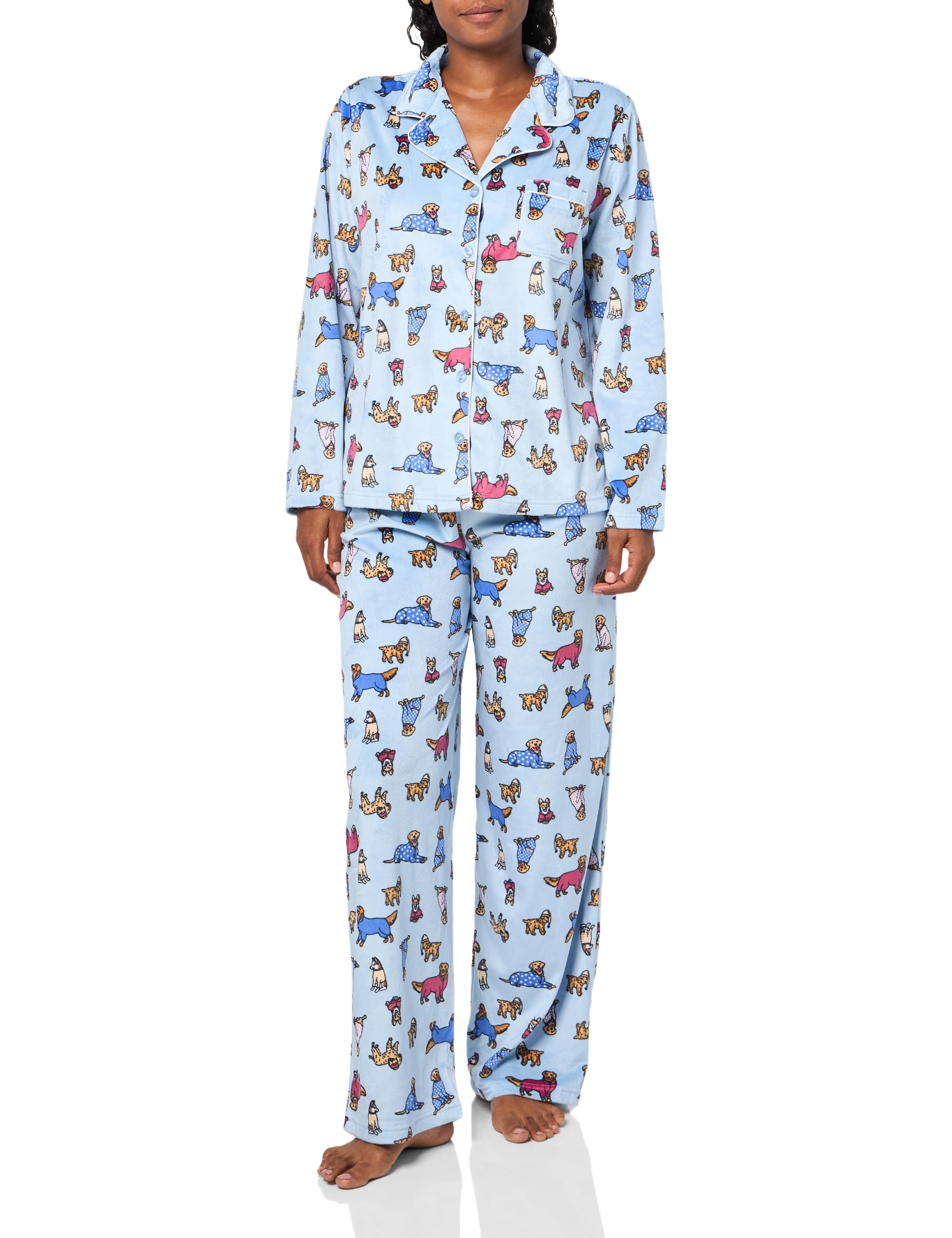 Karen Neuburger Womens Sleeve Girlfriend Long Pajama Set