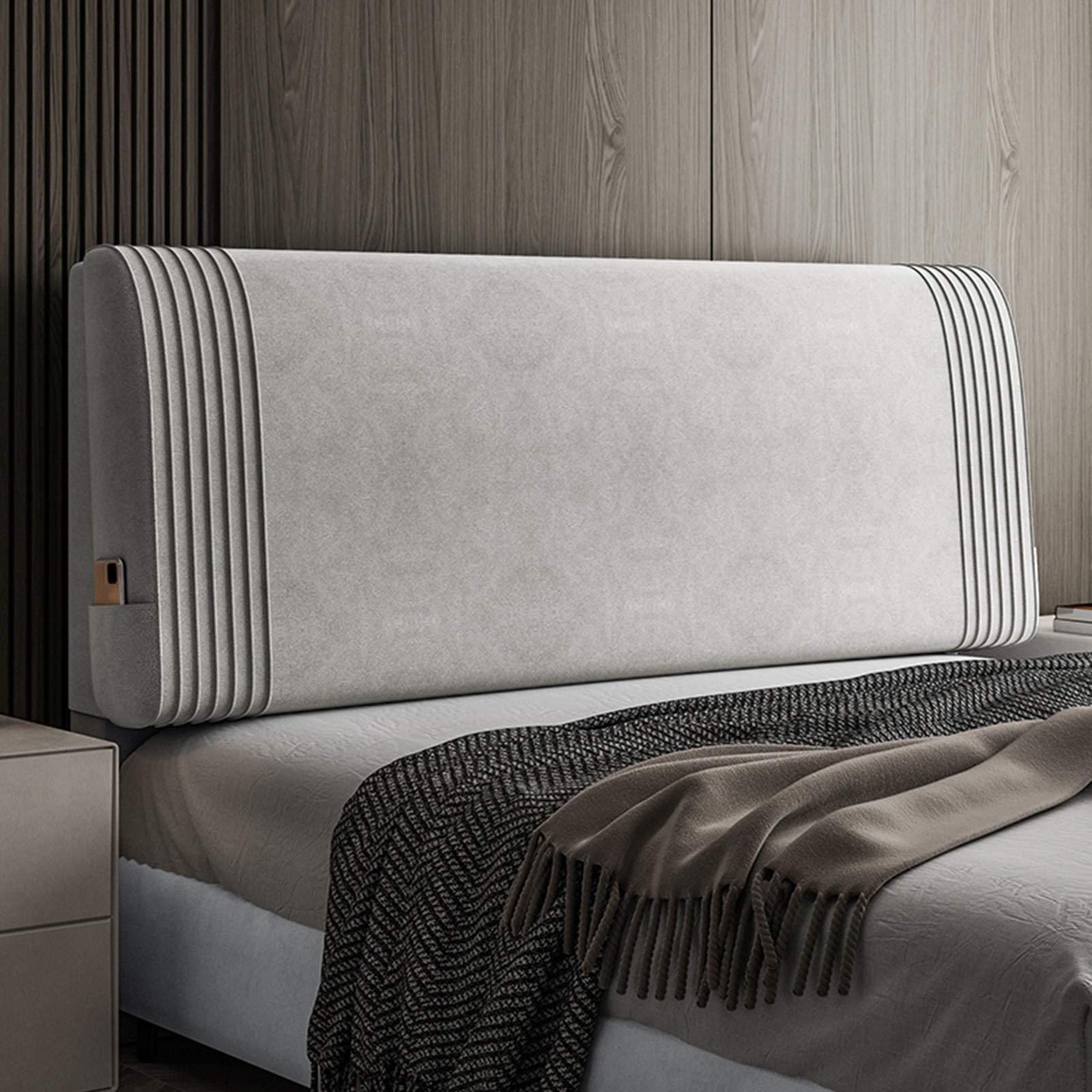 LIANGJUN Headboard Bed backrest Cushion, Large Backrest Reading Pillow, Head Anti-Collision Upholstered, Home Bed Decoration for Hotel Bedroom, Washable Cover, 6 Colors
