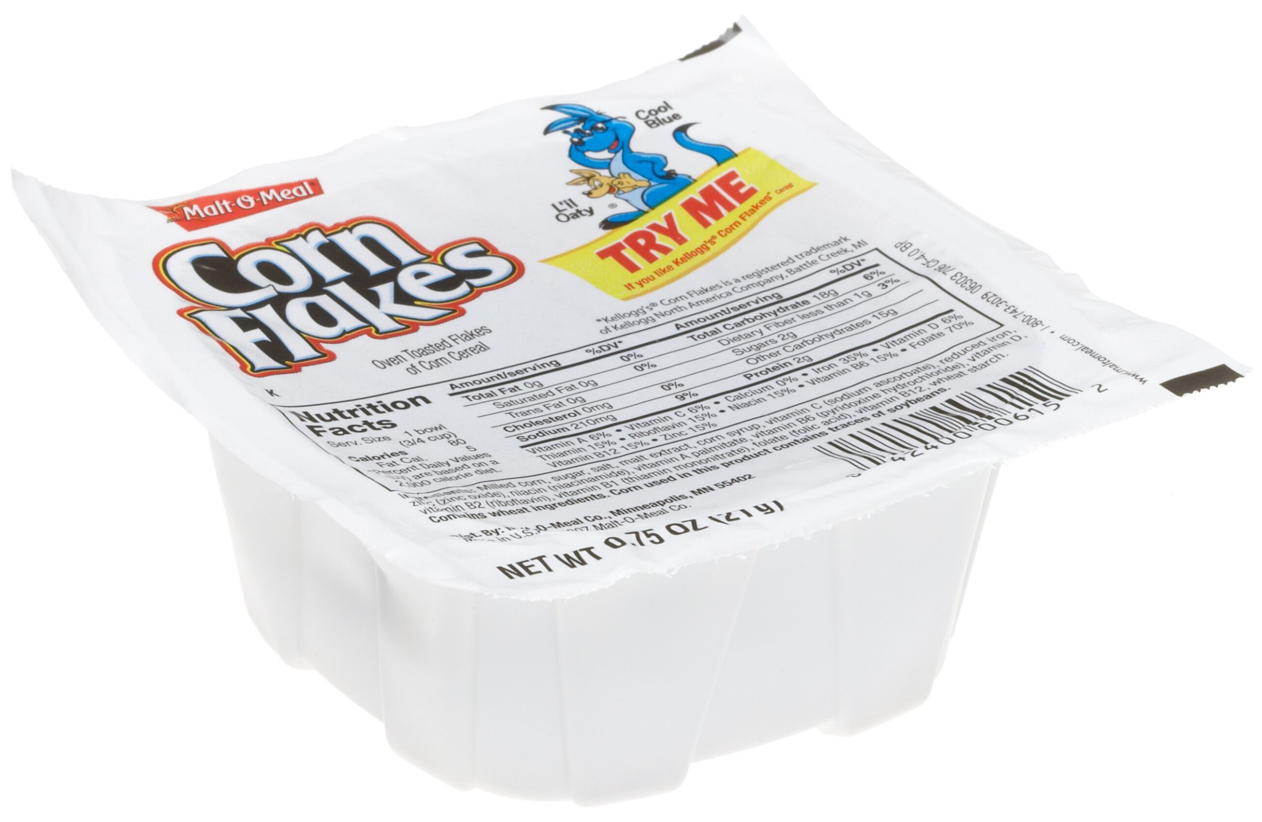 Corn Flakes Cereal by Malt-O-Meal – 0.75-Ounce, Pack of 96