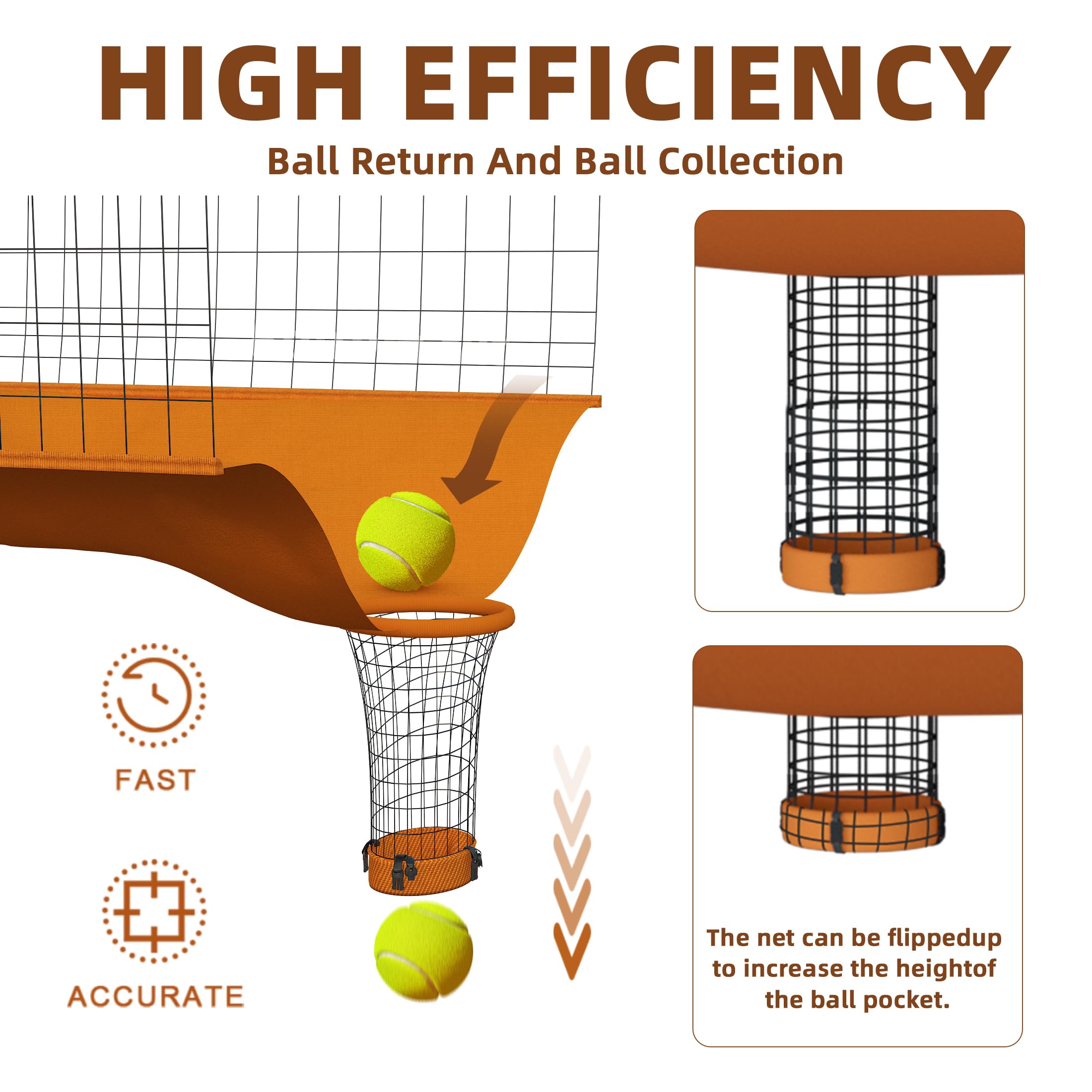 Amazon.com : MR Tennis Ball Return Net 7'x6', Freestanding Tennis