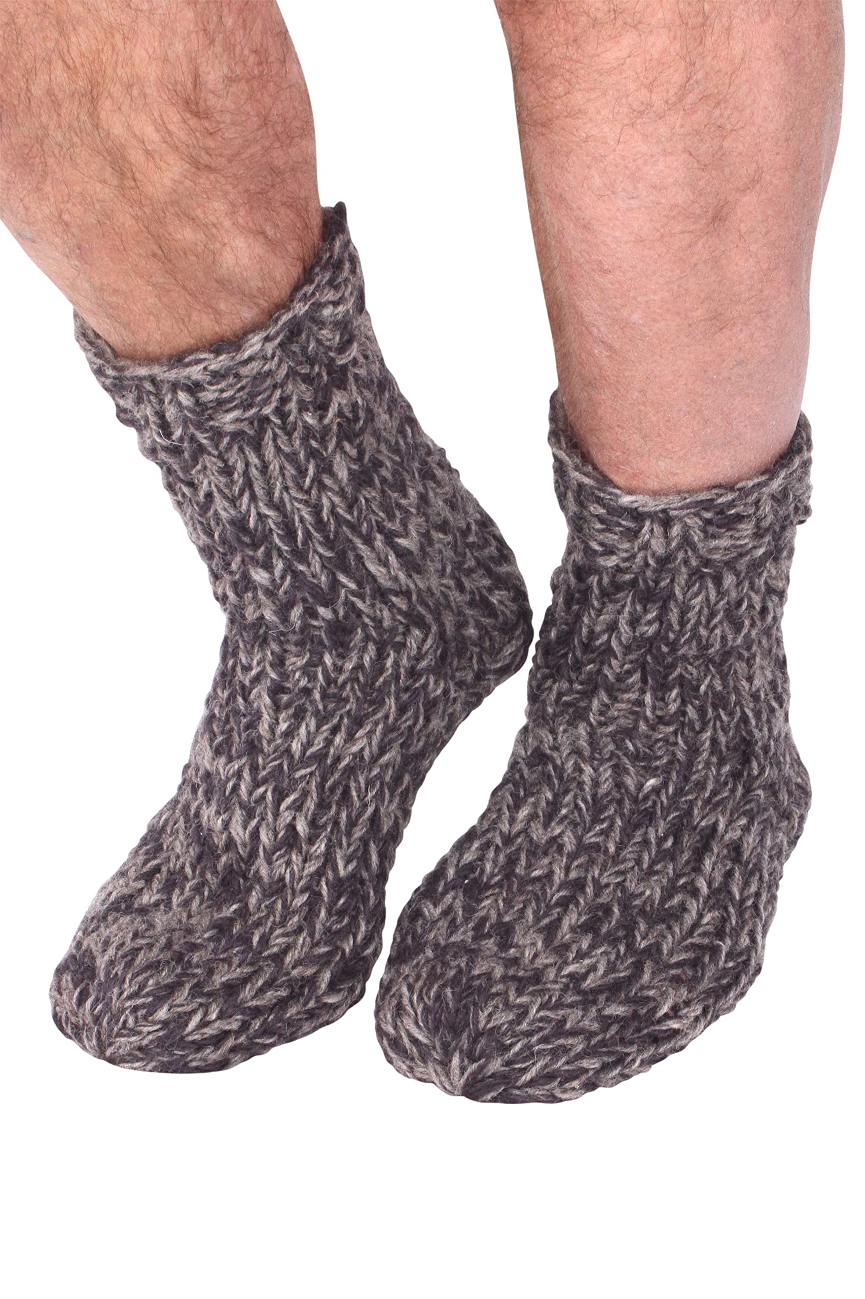 Men 100% Wool Bed Sofa Socks Handknitted