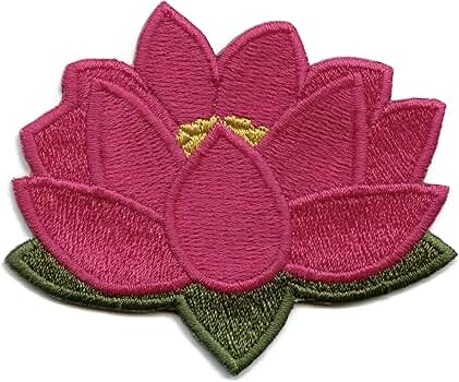 Amazon.com: Lotus Flower Embroidered Iron On Patch : Arts