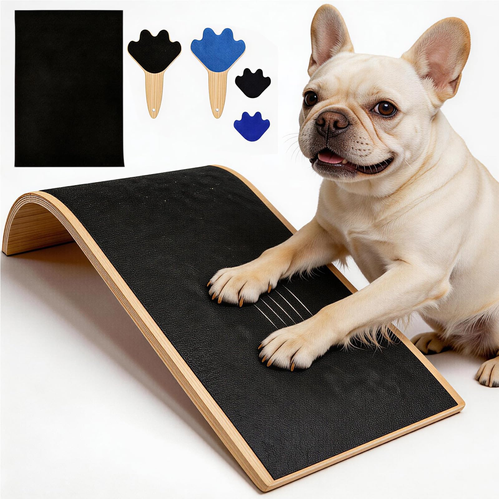 ASEWOTOS Curved Dog Nail Scratch Board with Mini File