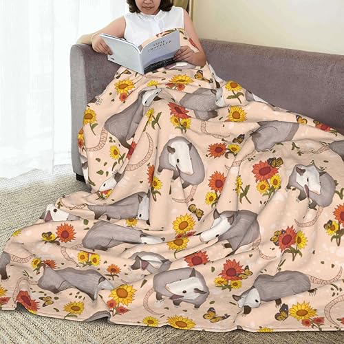 Miniatura 6 de Manta de zarigüeya, manta de zarigüeya, manta de regalo para los amantes de la zarigüeya para niños y niñas, manta de peluche para sofá cama,