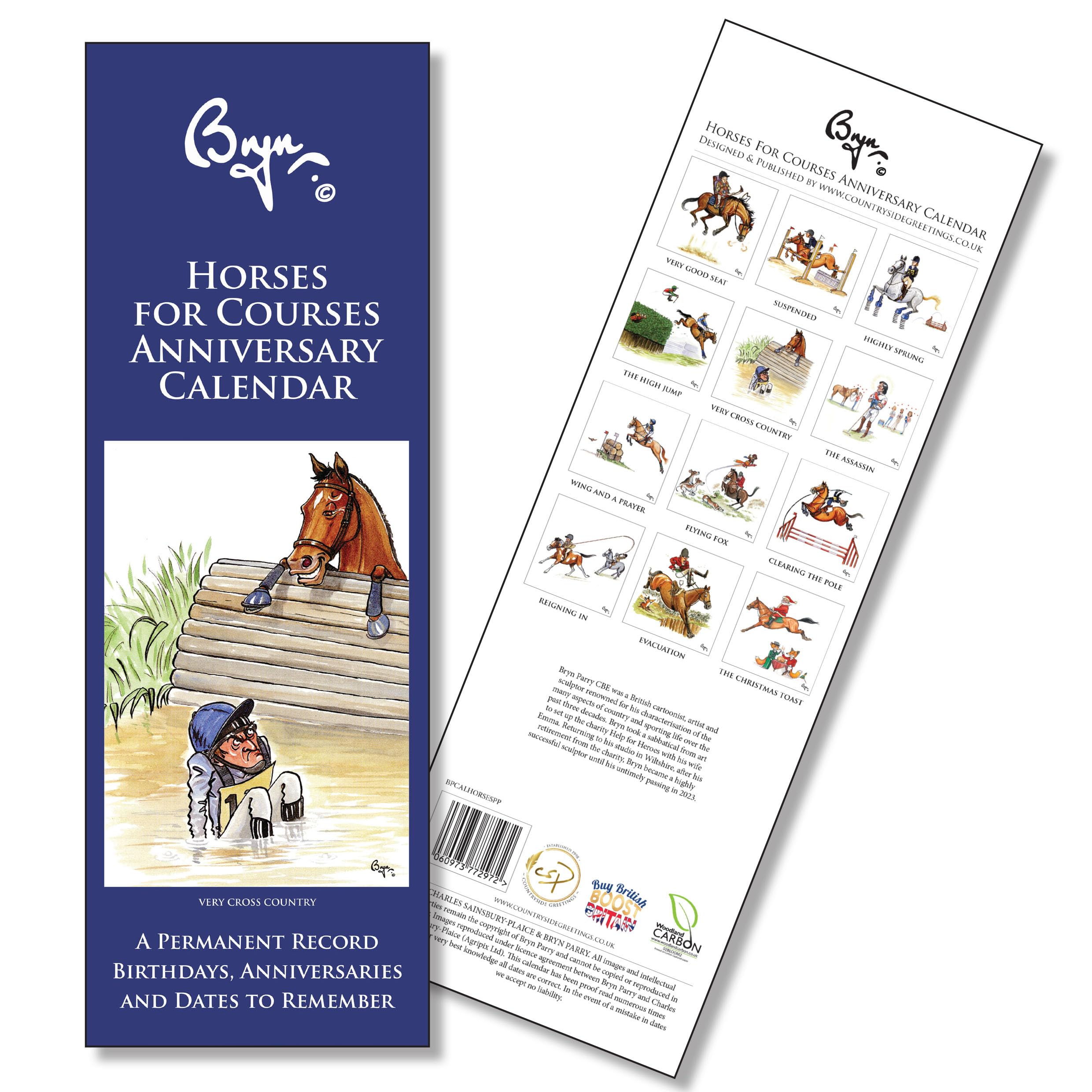 Horses for Courses Anniversary Calendar - Cartoon Characters of Equestrian Stereotypes