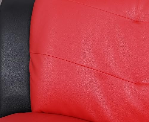 Miniatura 10 de Beverly Fine Furniture Aldo (3 piezas) Moderno juego de sofás, negro/rojo