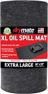Drymate XL Oil Spill Mat 36"x59" - Reusable Absorbent Garage Floor Protector, Waterproof Backing, Washable, USA Made
