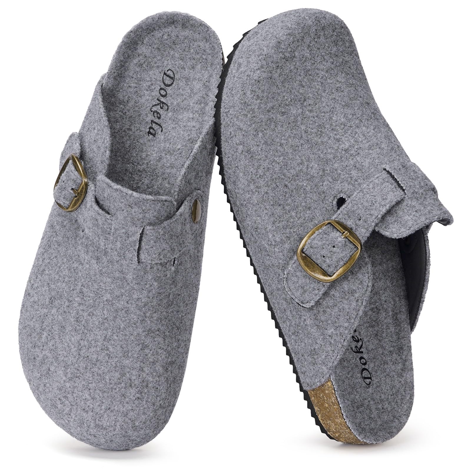 Pantofole in Feltro Donna Uomo Invernali Zoccoli e Sabot Chiuse con Comodo Caldo Antiscivolo Impermeabile Ciabatte Interno Esterno