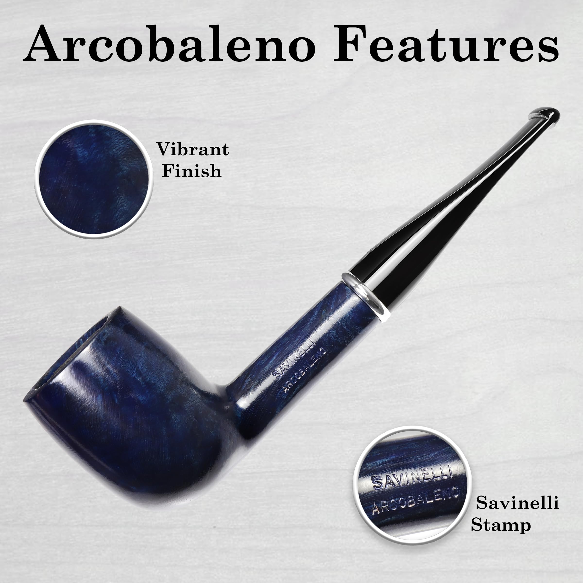 Amazon.com: Savinelli Pipes Arcobaleno 111 KS Straight Billiard