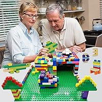 Vista 9 de Placas base clásicas compatibles con ladrillos y placas base, juego combinado de base de construcción de 10 x 10 pulgadas y 10 x 5 pulgadas, placas