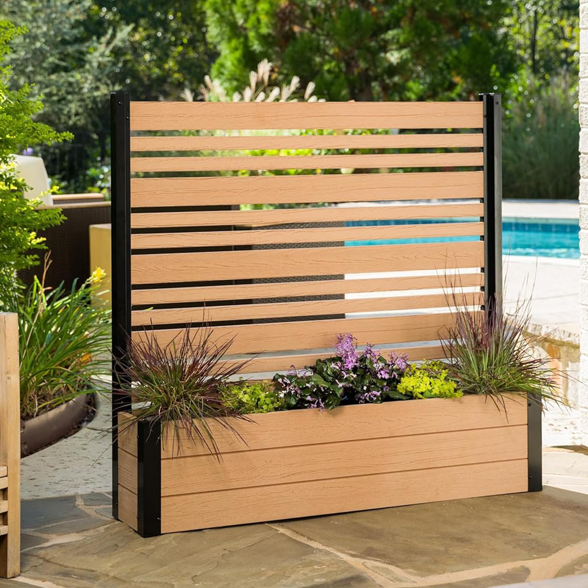 Amazon.com : 44in H x 46in W x 9.5in L (1 Screen w/Planter