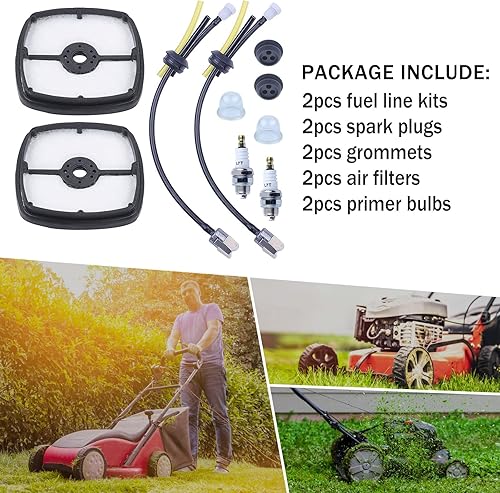 Miniatura 7 de Kit de Repower con filtro de aire SRM210, línea de combustible, cebador, enchufe Spak, 3 agujeros, ojal para Echo PE200 PE201 PE210 PE211 HC150