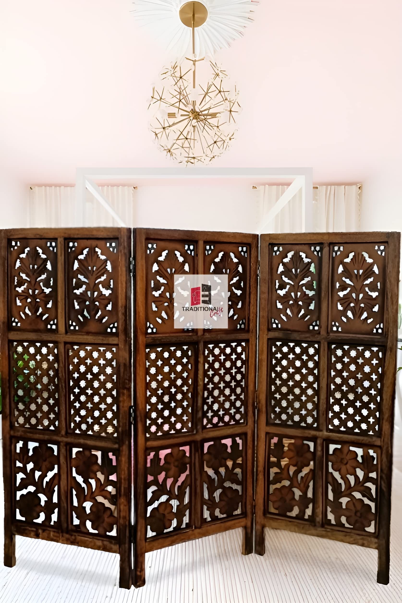 Buy TRADITIONAL CRAFT Partition Wall Divider Wooden Partition for