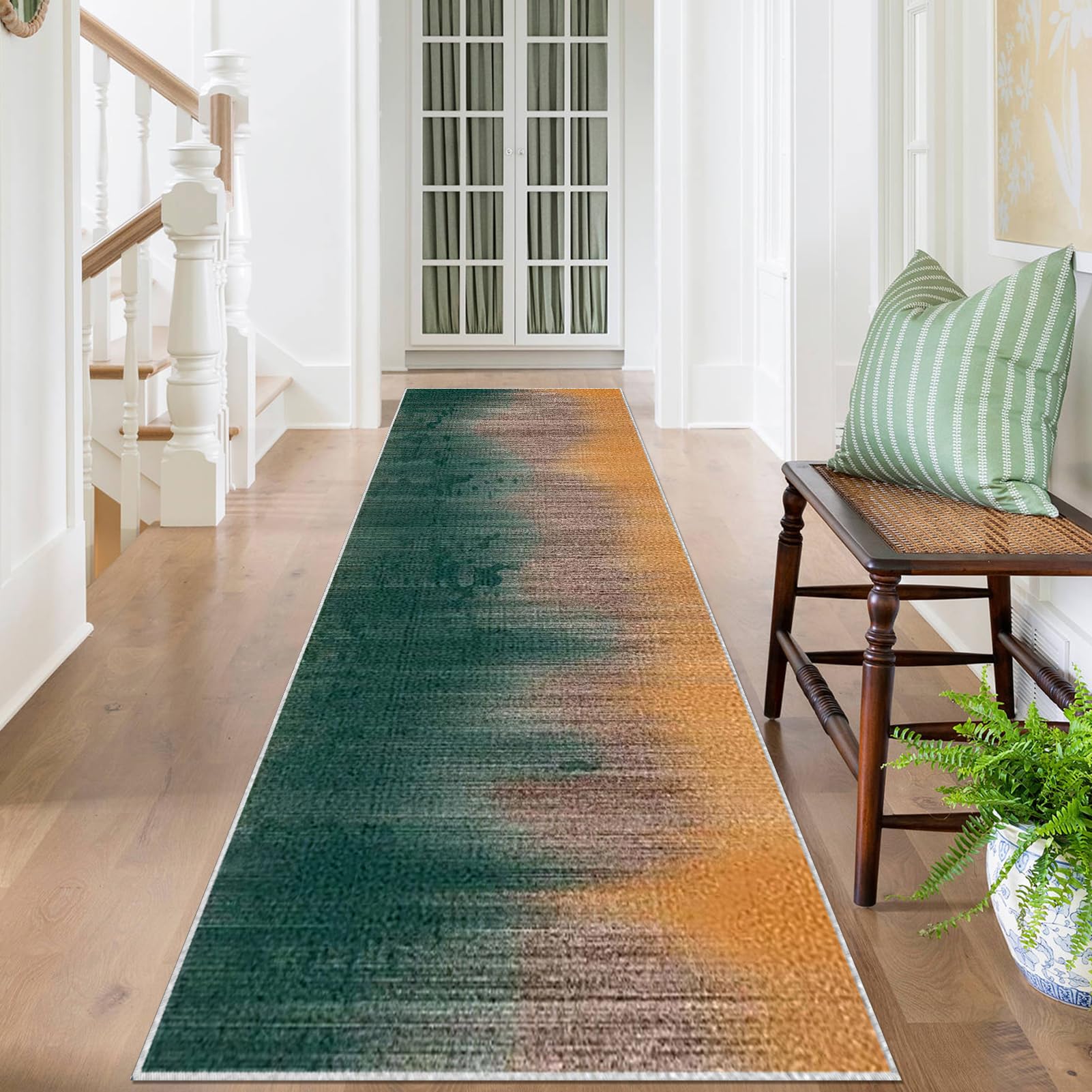 Chodnik dywanowy, antypoślizgowy dywan do przedpokoju, 120 x 180 cm, chodnik wejściowy, nadaje się do prania, chodnik kuchenny, dywan na korytarz, dywanik do korytarza, sypialni