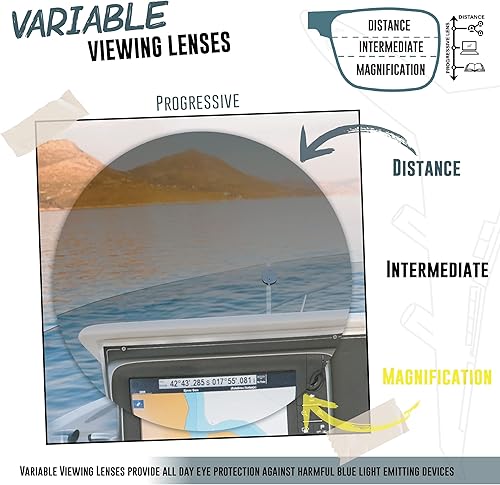 Miniatura 5 de Croakies Perry Lentes fotocromáticos progresivos Lentes de sol UV400 para exteriores Lentes de luz azul para dispositivos HEV Paquete, Tortuga