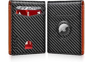 RUNBOX Airtag Wallet Men, Slim Bifold Air Tag GPS Tracker Wallet