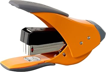 Rexel Easy Touch 20 Quarter Strip Stapler 18mm Throat Depth Orange 20 Sheet Staple Capacity