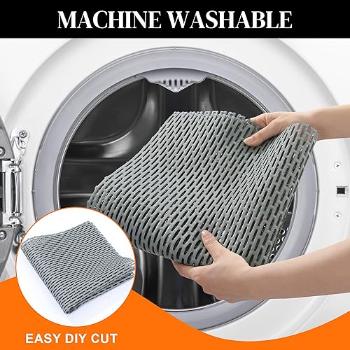 Miniatura 6 de BALAPET Tapete de ducha cuadrado para bañera de ducha, tapete antideslizante con orificio de drenaje, alfombrillas de PVC de 24 x 24 pulgadas para