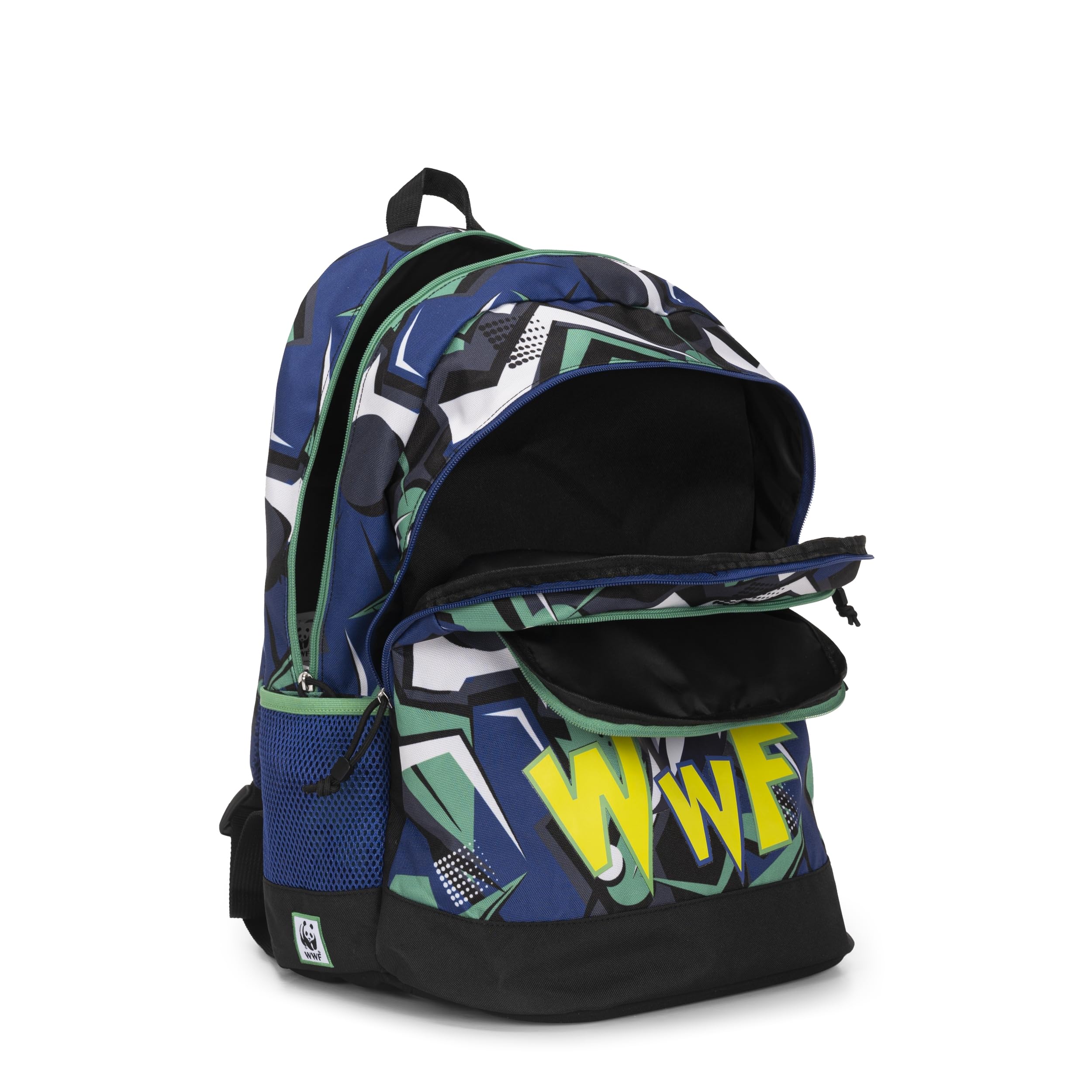 Franco Cosimo Panini WWF LUPO - Zaino e Astuccio, Ideali per Scuole Elementari o Medie, Astuccio con Set Cancelleria Incluso e Pratiche Chiusure a Zip