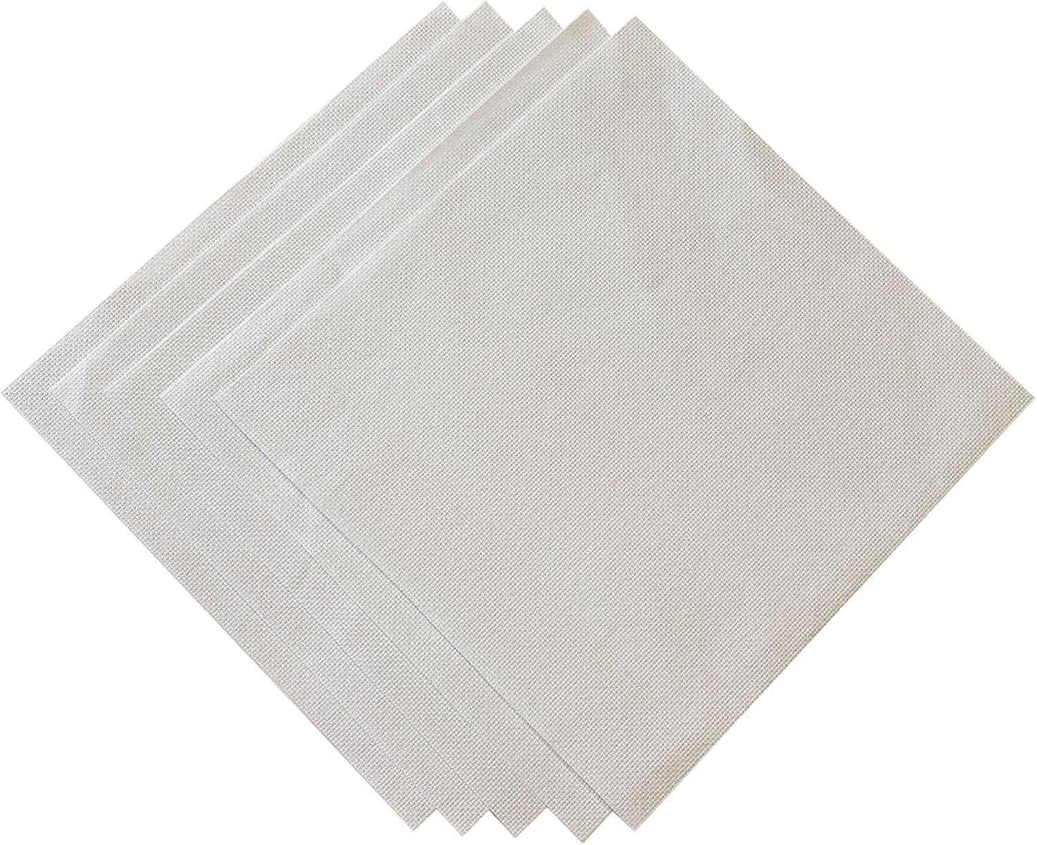 Pre-Cut 14CT Iridescent Aida Cross Stitch Fabric, 11.8x11.8 inches, Set of 5 Pieces