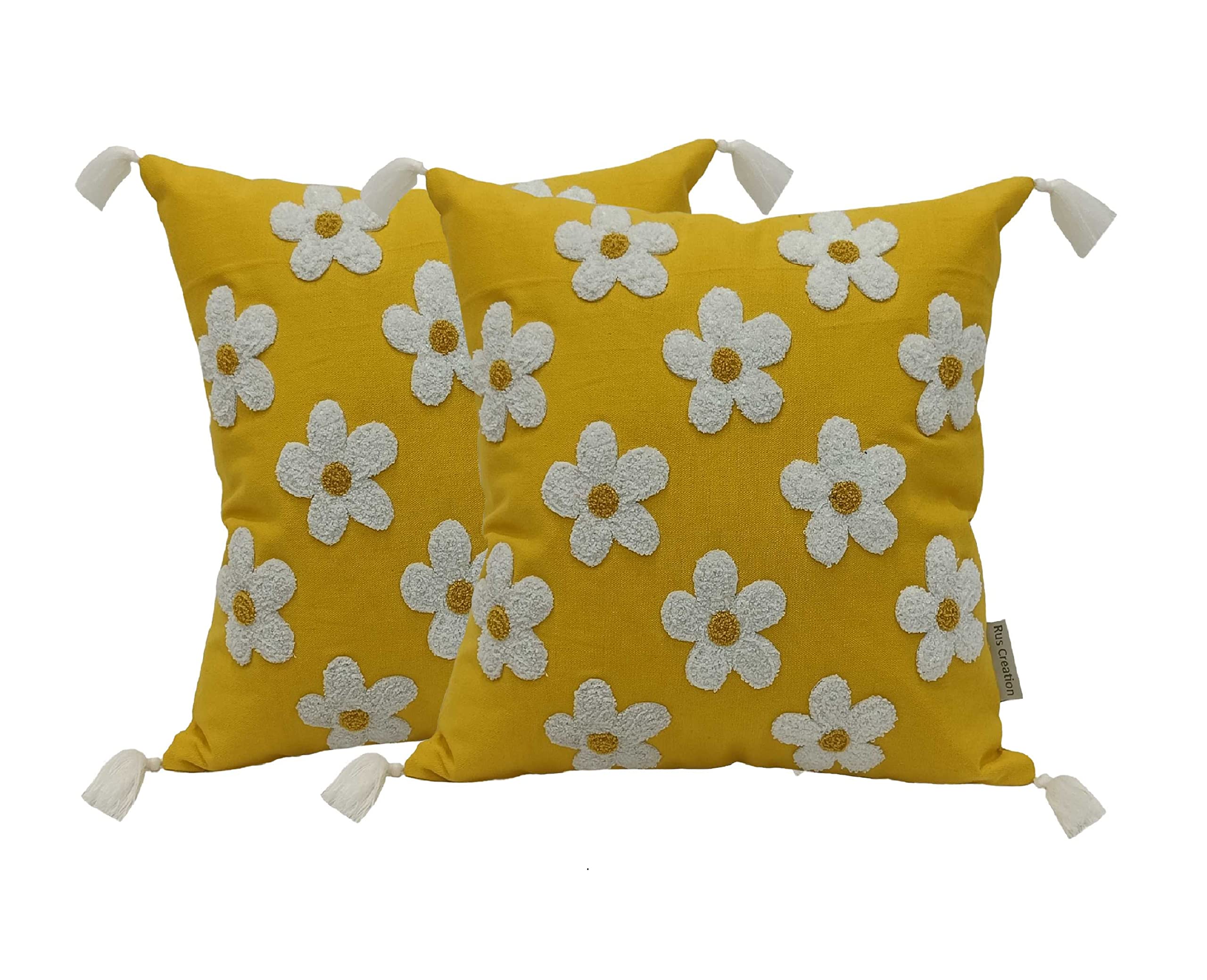 See full amazon price history chart for RUS CREATION Embroidery Cushion Covers-Daisy Flower(Yellow & White)|Pack of 5 |16X16 Inches Cotton Covers|,Zipper Closure,Square Throw Pillow for Sofa,LivingRoom,Decoration(Size-40cmx40cm) RUS CREATION Embroidery Cushion Covers-Daisy Flower(Yellow & White)|Pack of 5 |16X16 Inches Cotton Covers|,Zipper Closure,Square Throw Pillow for Sofa,LivingRoom,Decoration(Size-40cmx40cm) (B0BTTQV6D7) Amazon Price History, Amazon Price Tracker
