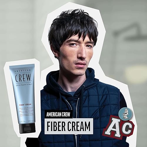 Miniatura 5 de American Crew - Crema de fibra para hombre como gel para el cabello con sujeción media y brillo natural 33 onzas líquidas