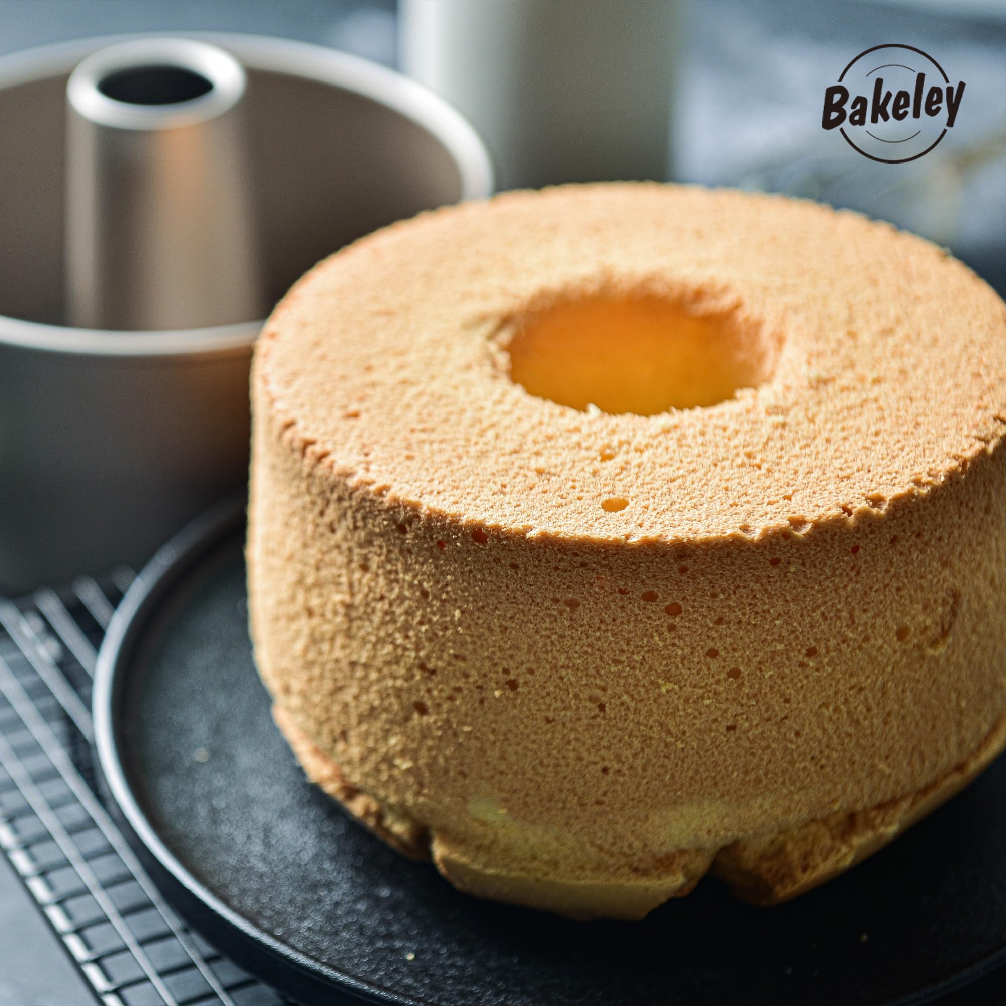Molde de tubo para tartas, molde antiadherente en forma de vórtice de 6 pulgadas para horno y olla instantánea (oro champán)