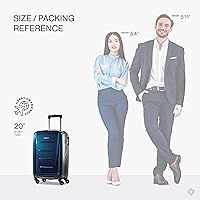 Vista 294 de Samsonite Winfield 2 Equipaje rígido con ruedas giratorias, Azul profundo, Juego de 3 piezas (20/24/28)