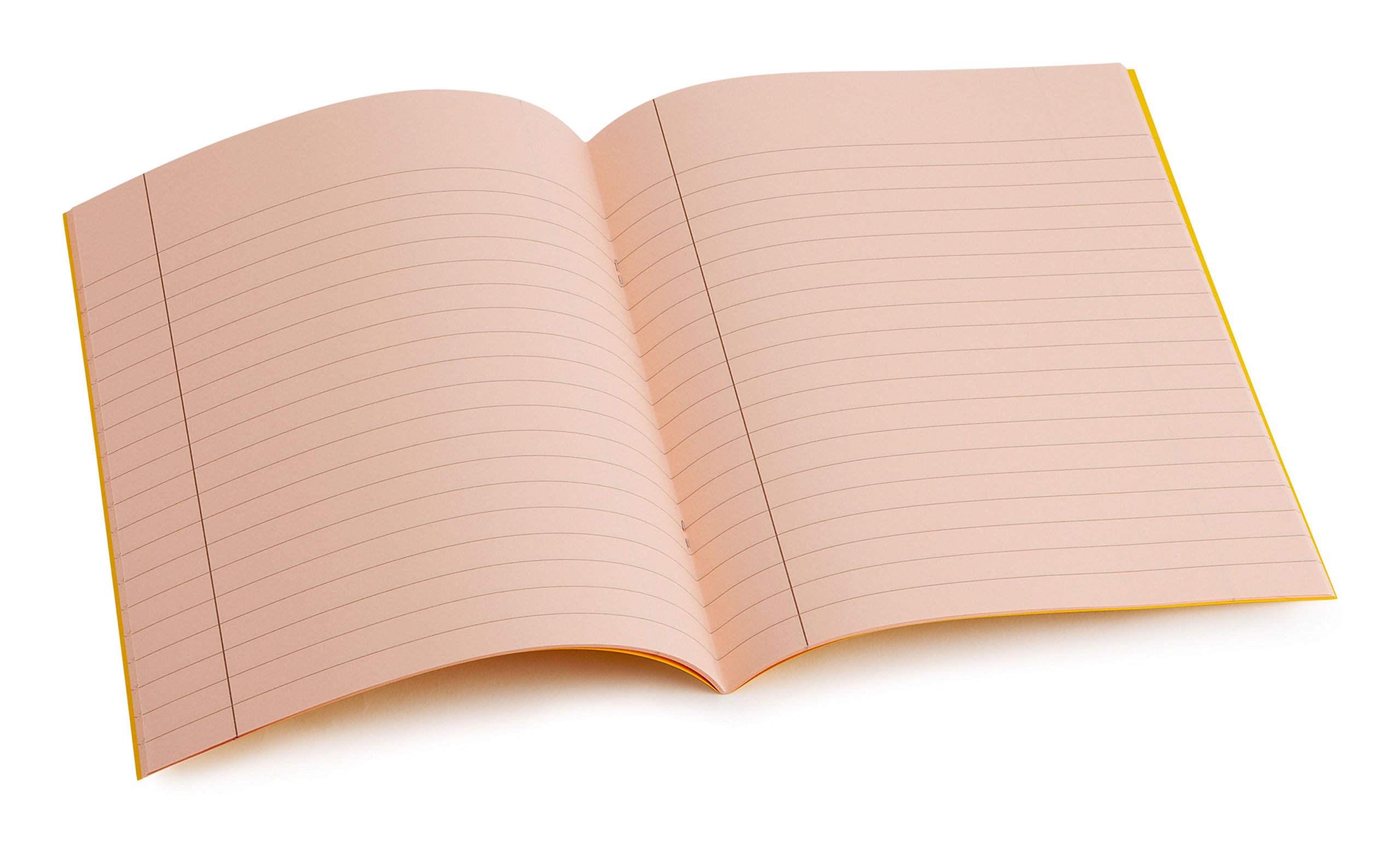 Crossbow Education Dyslexia Tinted Exercise Books - 9" x 7" 10mm lined with margin - Salmon (10 Pack) โ image 1