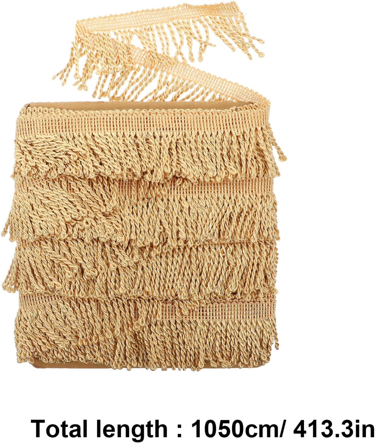 Golden Tassel Fringe Trim for Curtains, DIY Sewing Craft Edging