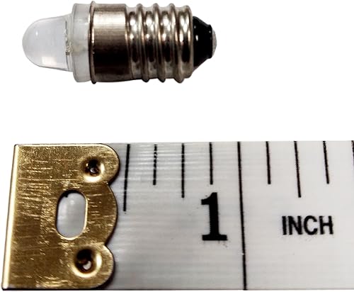 Miniatura 4 de Sci-Supply Bombillas LED en miniatura, mini lámparas de 3 voltios, blanco frío, bombillas LED pequeñas E10, paquete de 5