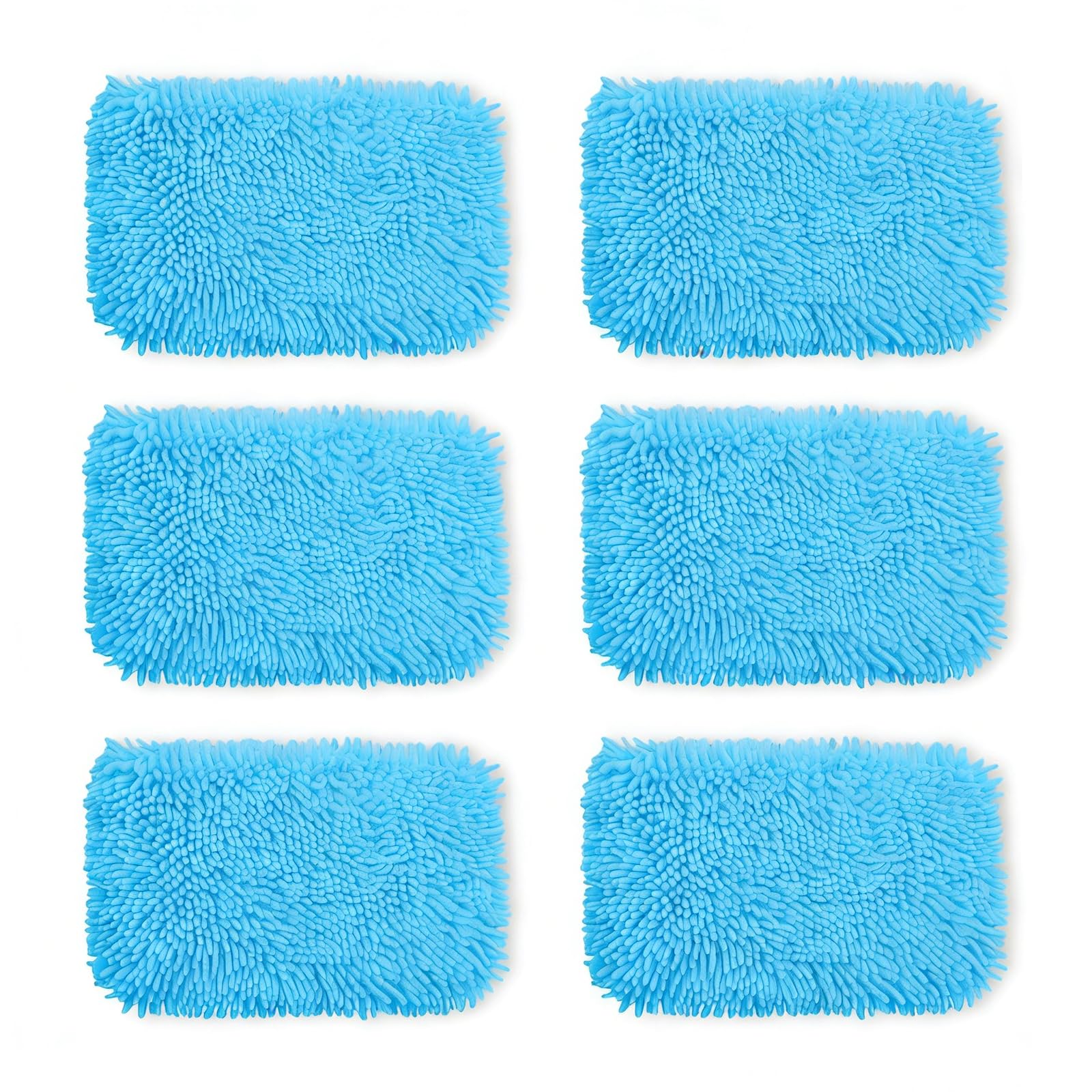 CAZSTYK 6Pcs Practical Microfiber Pad for Deeply Cleaning All Hard Floor Including Marble Wood Tiles Flat Mop Cloth Microfiber Mop Replacement Pad