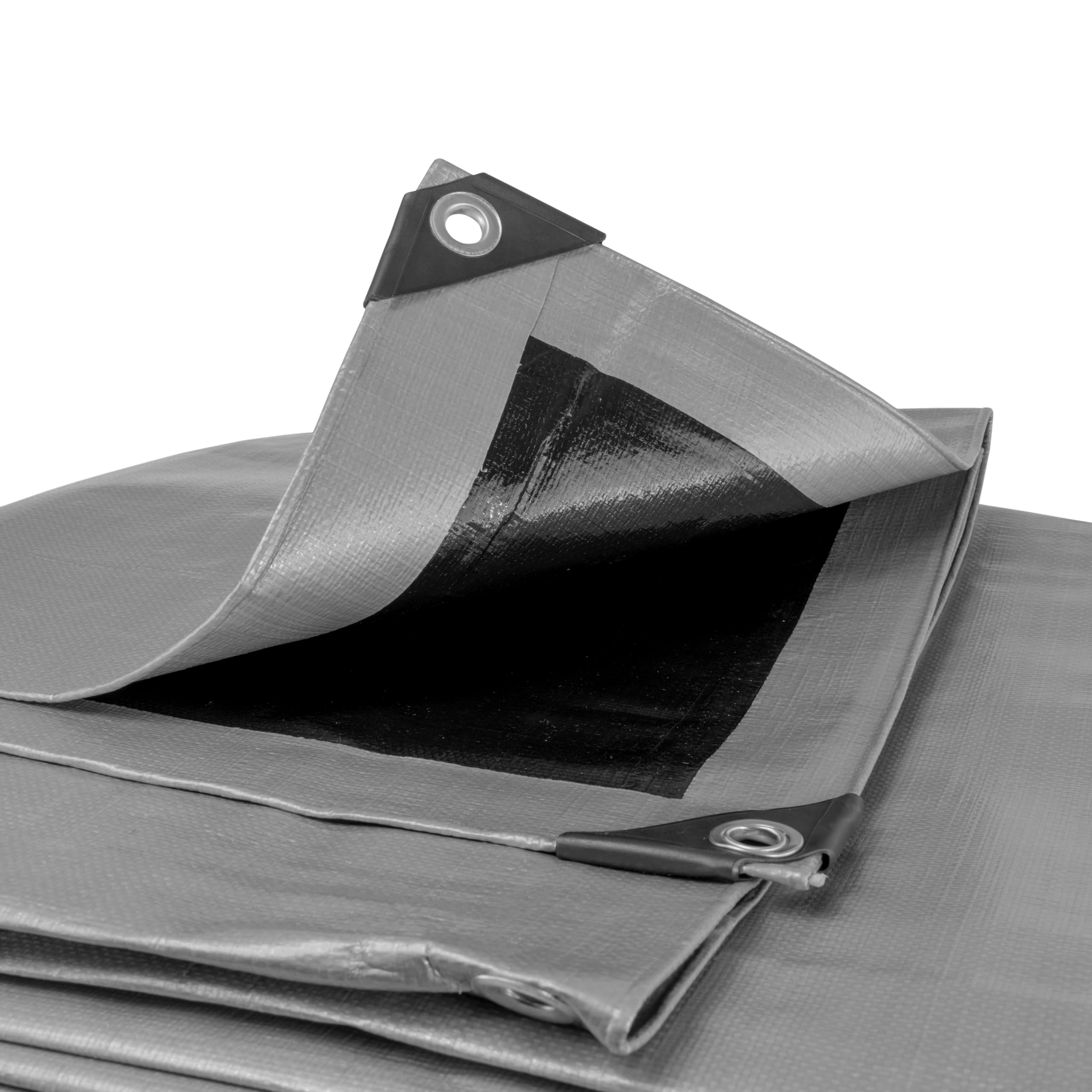 Waterproof 3m x 4m Tarpaulins,Ideal Camping Ground Sheet/Cover Up Builders Tarps,Range of Weights And Colours (Silver 260 gsm)